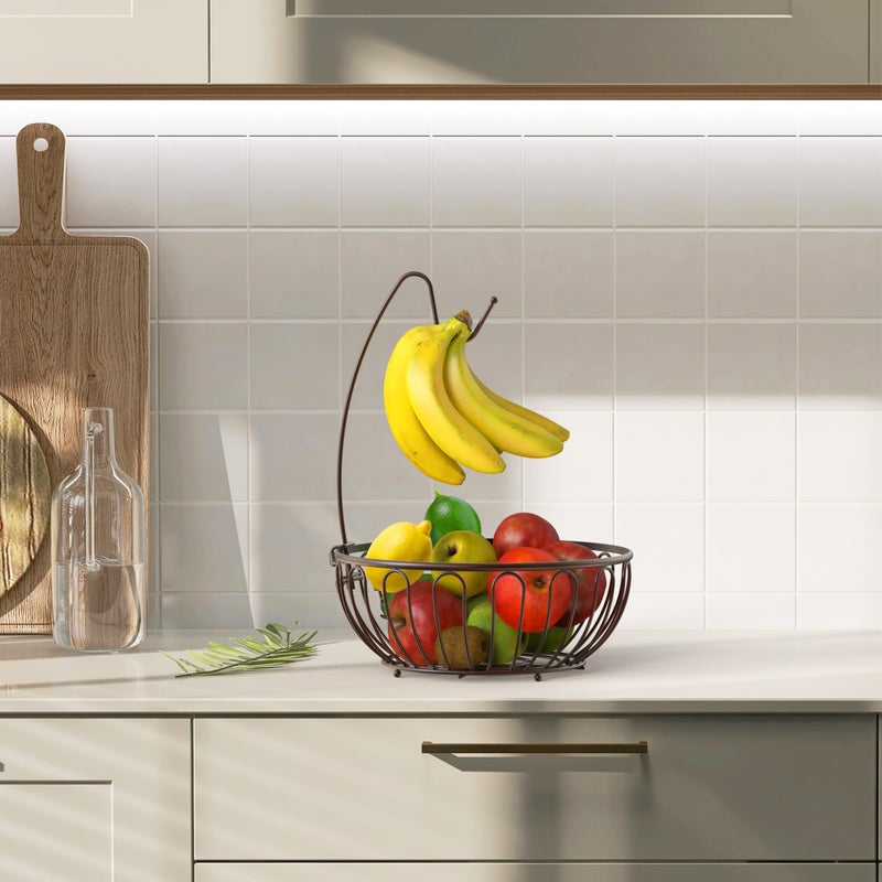 Deco Brothers Fruit Bowl with Banana Holder, Bronze - Image 5